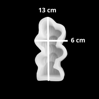 Zestaw 4 silikonowych foremek do świec – dekoracyjne formy wolnostojące 3D