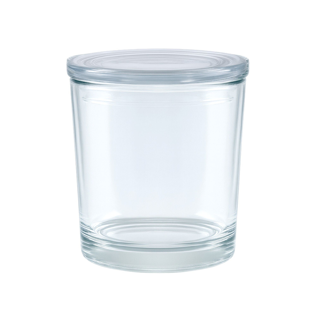 Szklany pojemnik do świec zalewanych 500 ml z pokrywką - 1 szt