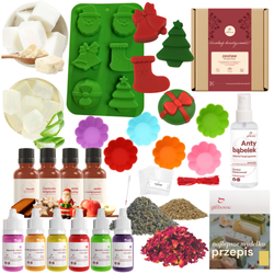 Zestaw do robienia mydła KREATYWNY prezent na zimę dla dziecka XXL