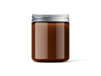 Słoik szklany brązowy pojemnik do świec zalewanych 120 ml z aluminiową nakrętką