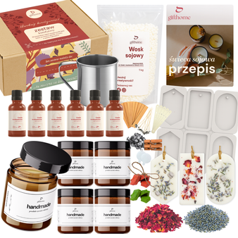 Zestaw kreatywny do robienia świec i tabliczek woskowych 2W1 DIY na prezent