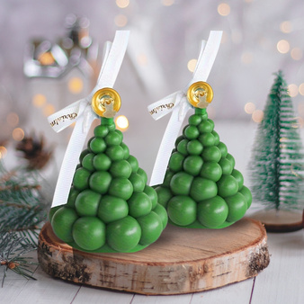 Forma silikonowa do świec i mydełek CHOINKA BĄBELEK warstwowa bąbelkowa1 szt. GH-FS248