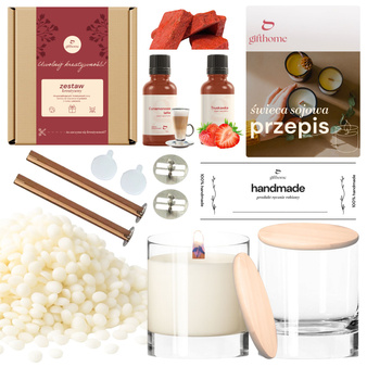 Personalizowany zestaw do świec DIY na prezent na URODZINY IMIENINY 2x300ml