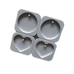 Forma foremka silikonowa do mydła mydełek SERCE i MEDAL 4 szt. GH-FS132