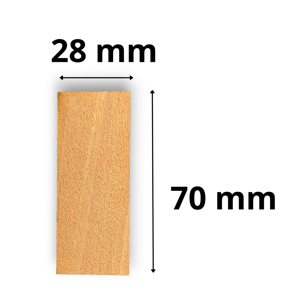 Zestaw 5 knotów drewnianych do świec zalewanych 70x28x1
