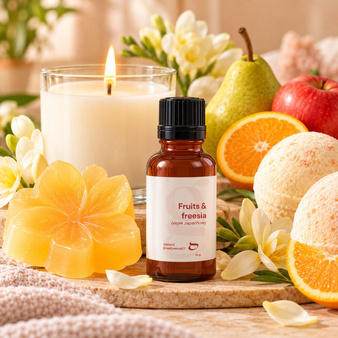 Olejek zapachowy owoce i frezja FRUITS & FREESIA do świec i mydła 