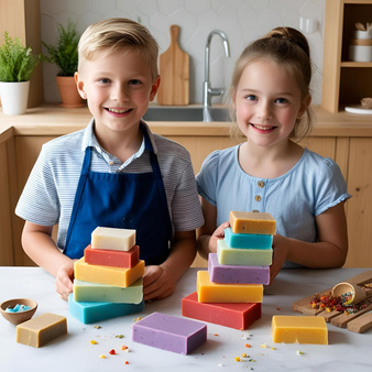 Zestaw DIY PSIE ŁAPKI do robienia mydełek dla dzieci