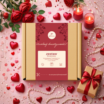 Zestaw do robienia mydła SERCA NA WALENTYNKI prezent dla par i zakochanych XXL