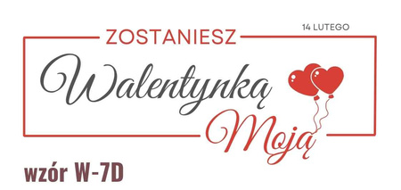 Etykieta na WALENTYNKI naklejka z twoim nadrukiem