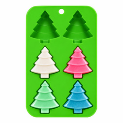 Forma foremka silikonowa do mydła mydełek CHOINKA ŚWIĄTECZNA 6 szt. CHRISTMAS GH-FS125