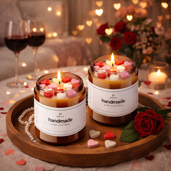 Mega zestaw do robienia świec Walentynki na prezent DIY wosk sojowy XXL