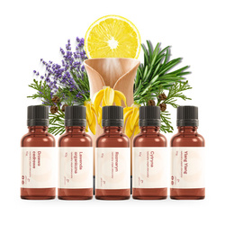 Naturalne olejki eteryczne do aromaterapii ZESTAW DO MEDYTACJI olejki JOGA 5x10g