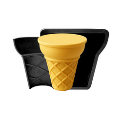 PRASA ręczna forma do robienia kul kąpielowych - Kubek ROŻEK DO LODÓW kreatywna kąpiel DIY