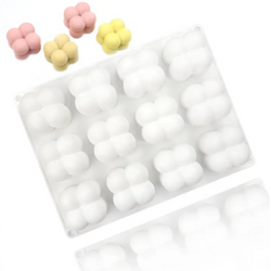 Forma foremka silikonowa do świec wosku mydełek KOSTKA bąbelkowa mała bubble 12 szt. GH-FS144