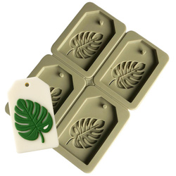 Forma foremka silikonowa do mydła mydełek  MONSTERA 4 szt. GH-FS140