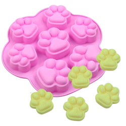 Foremka silikonowa PSIE ŁAPY KOCIE ŁAPKI do mydła 7 porcji GH-FS075