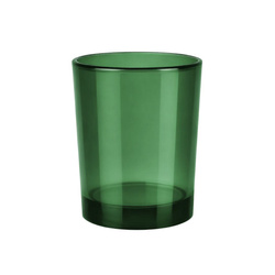 Szklany pojemnik na świece 300 ml zielony błysk