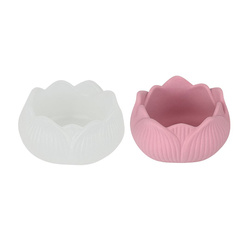 Forma silikonowa pojemnik na świecę KWIAT LOTOSU do odlewów z gipsu GH-FS325