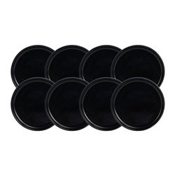 Zestaw nakrętek 8 szt do czarne do szklanych pojemników na swiece zalewane