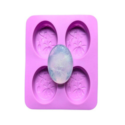 Foremka silikonowa do mydła mydełek KWIAT OWAL 4 sztuki GH-FS82