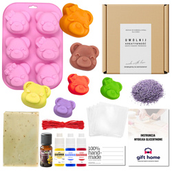 Zestaw DIY MYDLANE MISIE do robienia mydełek dla dzieci KREATYWNE PUDEŁKO