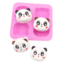 Forma silikonowa do bazy mydlanej mydła PANDA 4 szt. GH-FS223