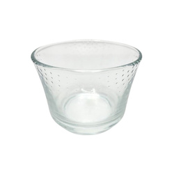 Pojemnik szklany przeźroczysty z wypustkami do świec zalewanych 350 ml - 1 szt