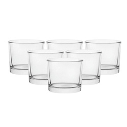Zestaw przeźroczystych pojemników szklanych do świec zalewanych 320 ml 6 sztuk