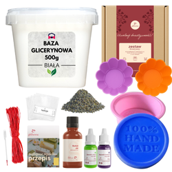 Zestaw do robienia mydełek glicerynowych dla dzieci i dorosłych 500 g