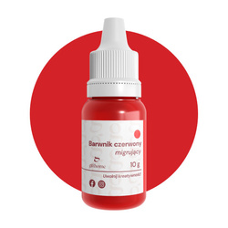 Barwnik do bazy glicerynowej migrujący czerwony 100g