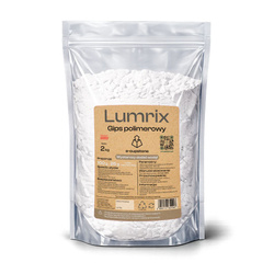 Gips polimerowy LUMRIX (65MPa) premium BIAŁY do tworzenia dodatków dla świec, mydeł i dekoracji 2kg