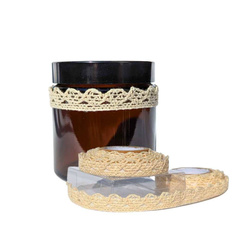 Wstążka do dekoracji bawełniana koronkowa samoprzylepna, 1,8m x 1,5cm