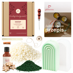 Zestaw kreatywny do robienia dwóch świec MAŁY ŁUK foremki na prezent DIY