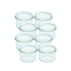 Szkło do świec zalewanych 235 ml - zestaw 8 szt. pojemników