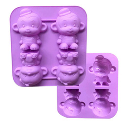 Formy silikonowe w kształcie zwierząt MAŁPA 4 porcje GH-FS80