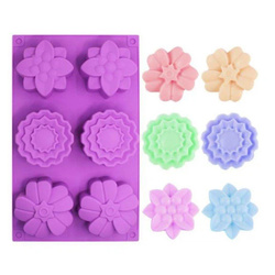 Foremki silikonowe do mydła kwiaty letnia łąka 6szt. GH-FS63