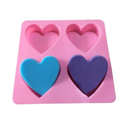 Forma Silikonowa Serca do czekolady wosku mydła 4 szt. GH-FS04