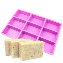 Forma silikonowa  9x PROSTOKĄT do mydeł duża GH-FS037