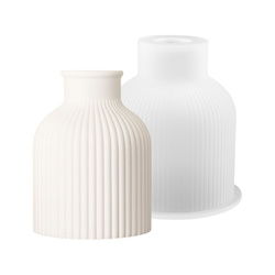 Forma silikonowa do odlewów z gipsu w paski flakon wazon GH-FS312