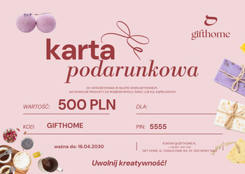 eKarta podarunkowa na prezent 500 zł