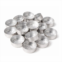 Blaszki aluminiowe XXL DUŻE tealight do świec podgrzewaczy herbaciarki kominka wosku