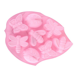 Forma silikonowa do mydeł glicerynowych OWADY 8 porcji GH-FS79