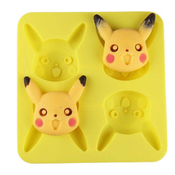 Formy silikonowe do mydeł PIKACHU, pokemony 4 szt. GH-FS65