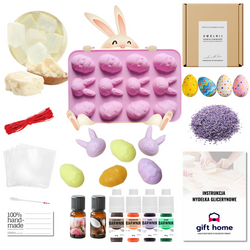 Zestaw do robienia mydła wielkanocny zajączek i jajka kreatywny prezent na WIELKANOC