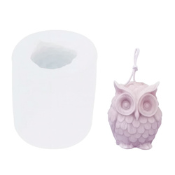 Forma silikonowa SOWA do odlewu z gipsu do robienia świec - SOWA GH-FS301