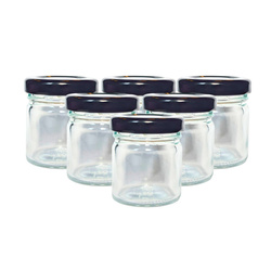 Pojemniki szklane 40 ml na świece dla gości weselnych z nakrętką 6 sztuk