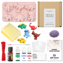 Zestaw DIY do robienia mydełek PARK DINOZAURÓW dla dzieci na urodziny prezent