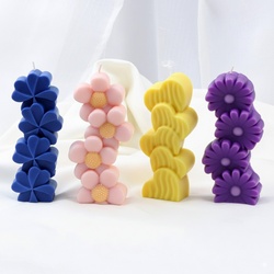 Zestaw 4 silikonowych foremek do świec – dekoracyjne formy wolnostojące 3D