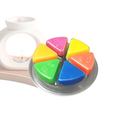 Okrągły pojemnik na woski zapachowe do kominka forma CLAMSHELL trójkąty 1szt.