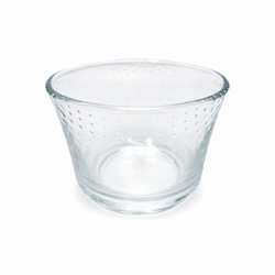 Pojemnik szklany przeźroczysty z wypustkami do świec zalewanych 350 ml - 1 szt